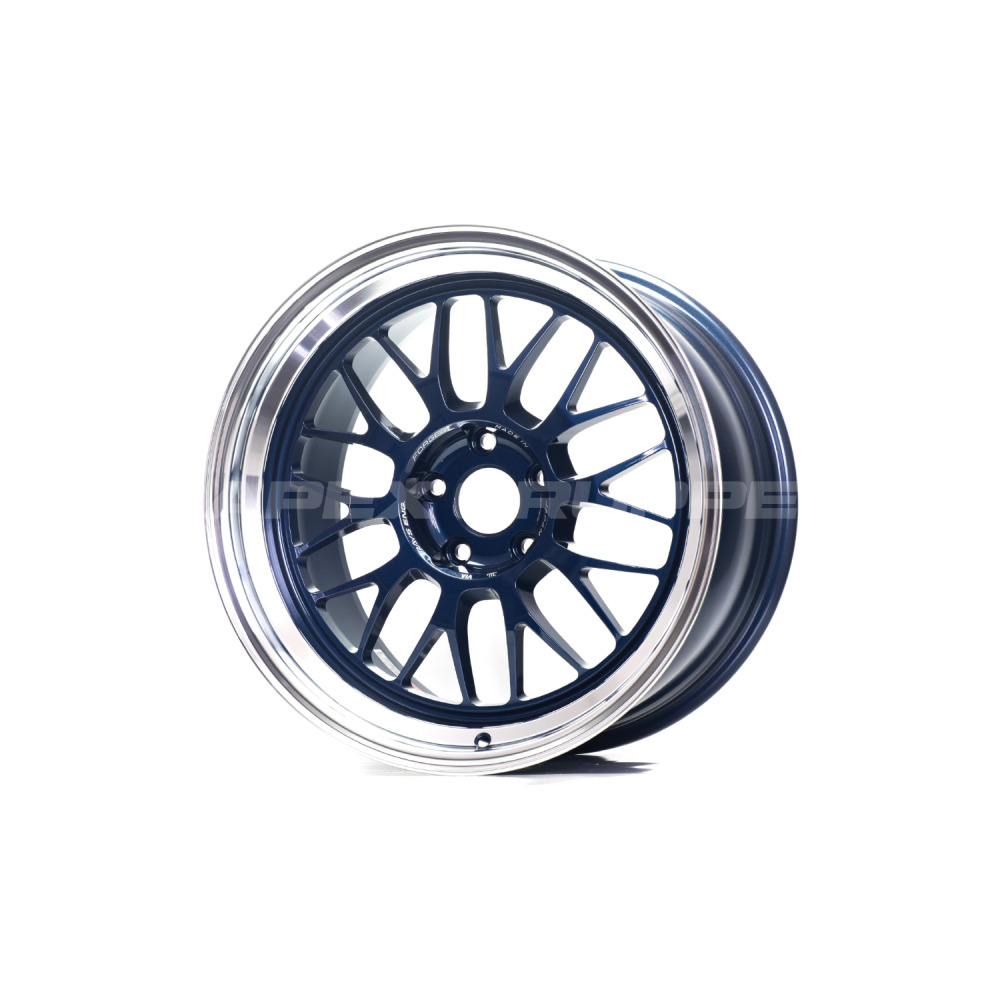 Volk Racing 21A  -  18x9.5 +22 / 18x9.5 +22 / 5x120 - Mag Blue / Rim DC  *Set of 4*